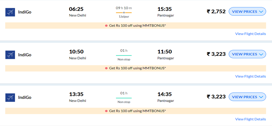 By air delhi to kainchi dham distance